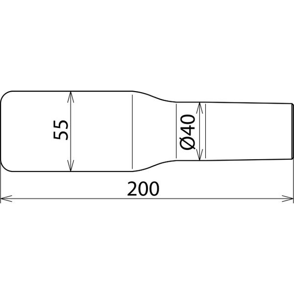 Flat cleaning head D=40mm/W=55mm for NS dry cleaning set -1000V image 2