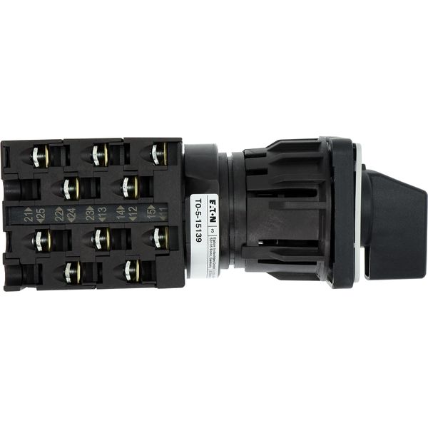 Step switches, T0, 20 A, centre mounting, 5 contact unit(s), Contacts: 10, 45 °, maintained, Without 0 (Off) position, 1-5, Design number 15139 image 35