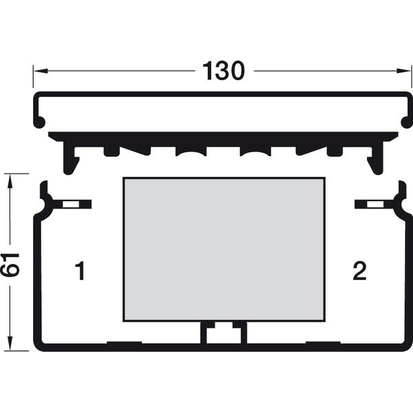 Trunking base,60x130,grey image 1