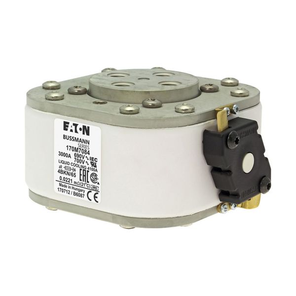 Fuse-link, high speed, 3000 A, AC 690 V, size 4, 105 x 120 x 67 mm, aR, IEC, UL, single indicator image 5