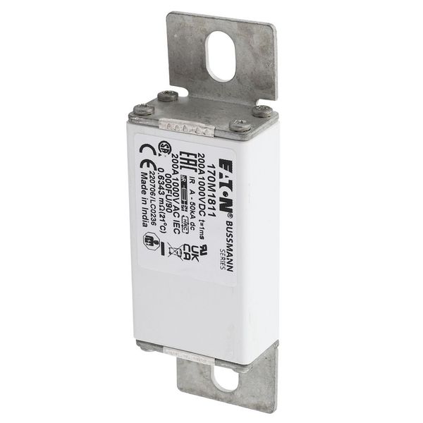 Fuse-link, high speed, 200 A, DC 1000 V, size 000, 24 x 36 x 115 mm, aR, IEC image 7