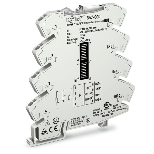 Temperature signal conditioner for RTD sensors Current and voltage out image 1