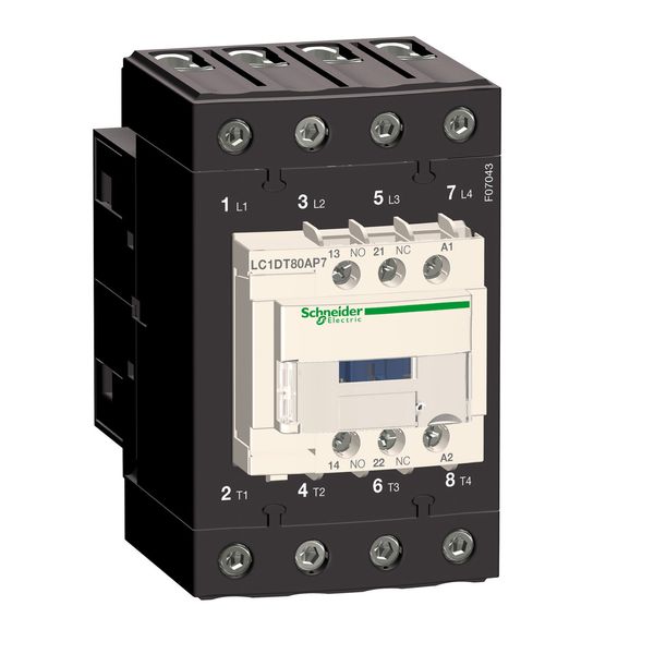 TeSys Deca contactor - 4P(4 NO) - AC-1 - = 440 V 80 A - 48 V DC standard coil image 1