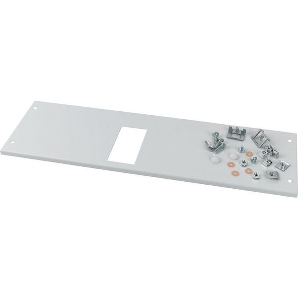 Front cover, +mounting kit, for NZM1, horizontal, 4p, HxW=150x600mm, grey image 3