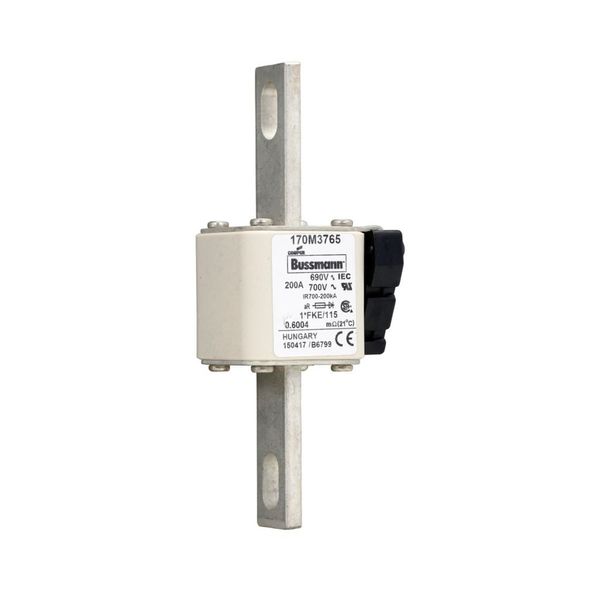 Fuse-link, high speed, 200 A, AC 690 V, compact size 1, 45 x 59 x 148 mm, aR, IEC, UL, single indicator image 8