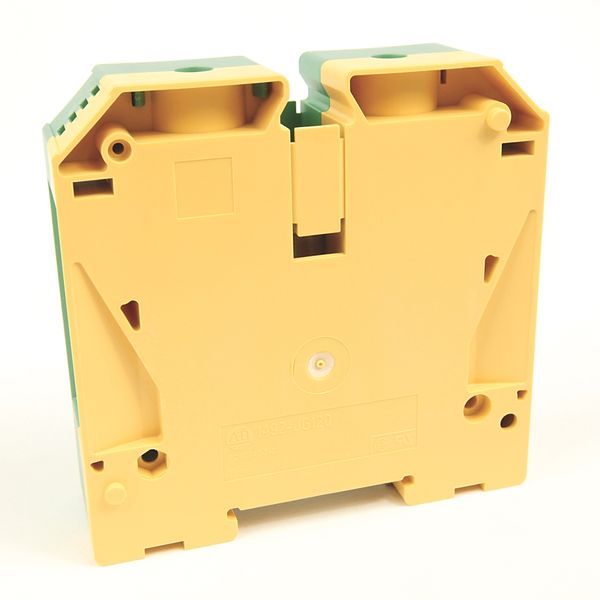 Terminal Block, Grounding, 16 - 6AWG, Green/Yellow, 10mm image 1