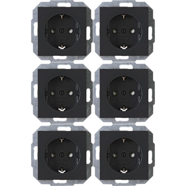 Profi-Pack: 6 Earthed socket outlets wit image 1