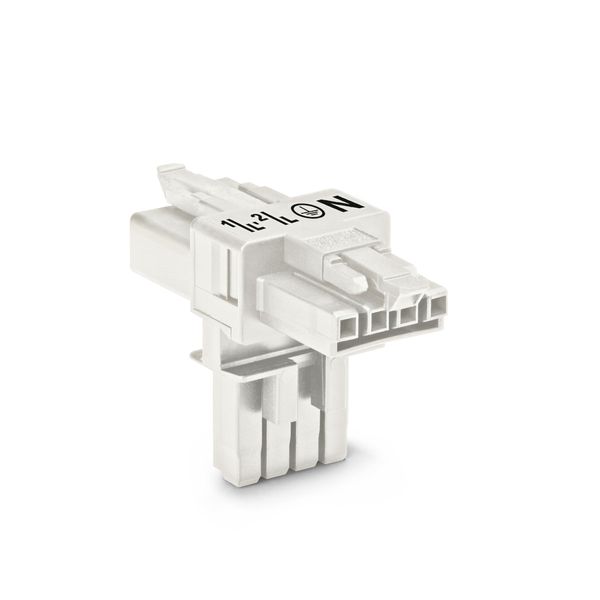 T-distribution connector 4-pole Cod. A white image 1