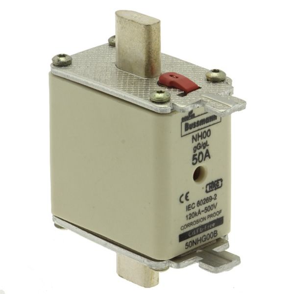 Fuse-link, low voltage, 50 A, AC 500 V, NH00, gL/gG, IEC, dual indicator image 4