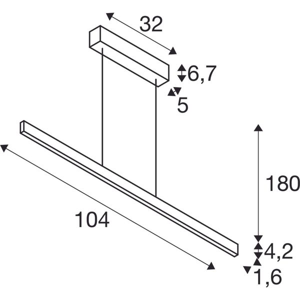 ONE LINEAR 100 24W 1250/1950lm ?90 230V 2,7/3K white image 1