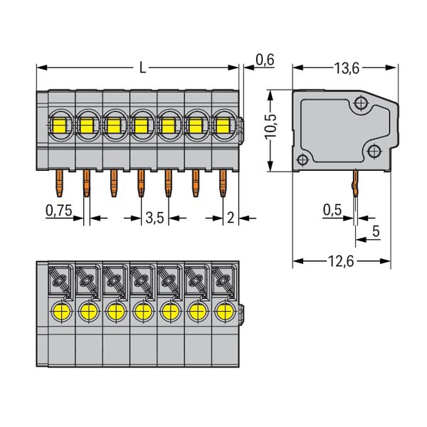 805-171 PCB terminal block; push-button; 1.5 mm² image 5