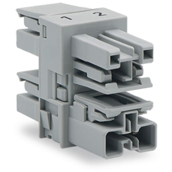 3-way distribution connector 2-pole Cod. B gray image 2