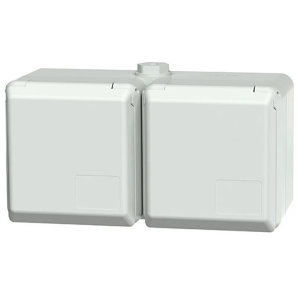 Cepex double receptacle 16A3p6h230V IP44 image 2