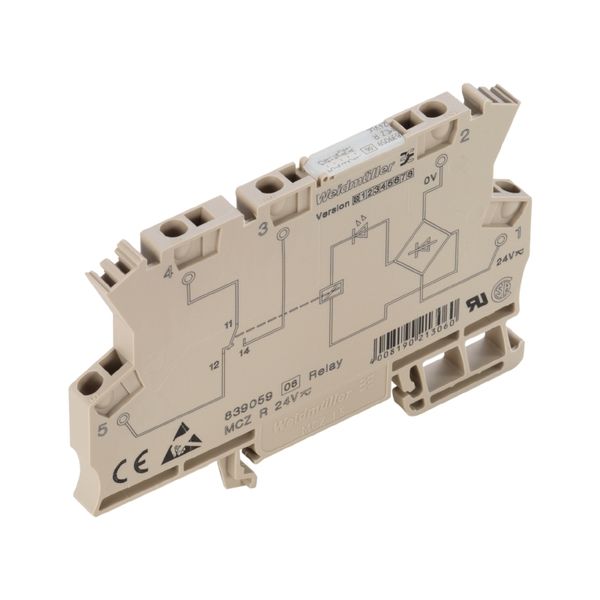 Relay module, 230 V AC ±10 %, Green LED, Rectifier, 1 CO contact (AgSn image 3