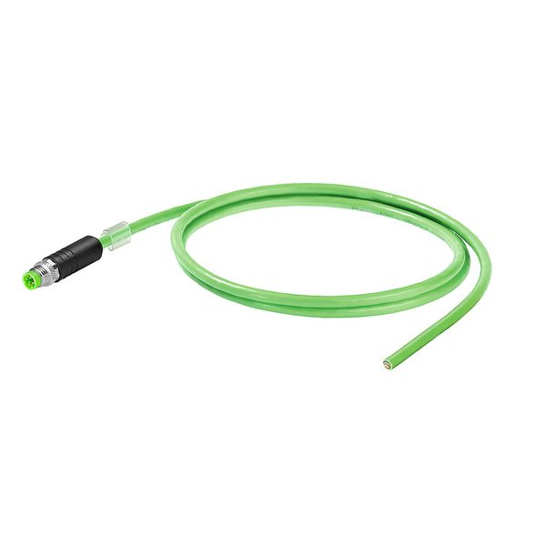 PROFINET Cable (assembled), M8 D-code - IP67 straight pin, Open, Numbe image 1