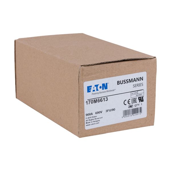 Fuse-link, high speed, 900 A, AC 690 V, size 3, 76 x 92 x 135 mm, aR, IEC, UL image 5