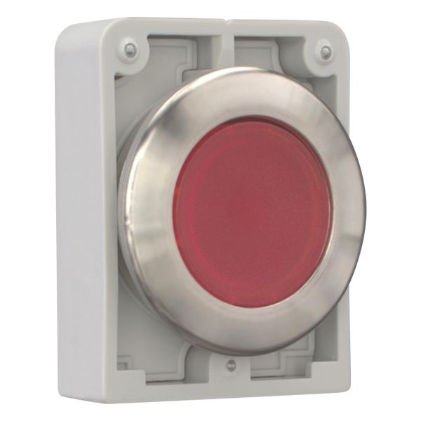 Illuminated pushbutton actuator, RMQ-Titan, flat, maintained, red, blank, Front ring stainless steel image 8