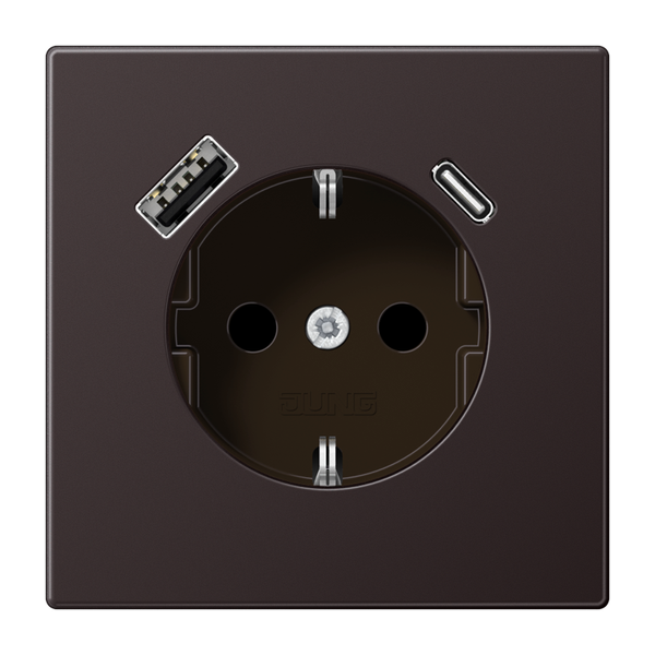 SCHUKO socket with USB type AC AL1520-15CAD image 2