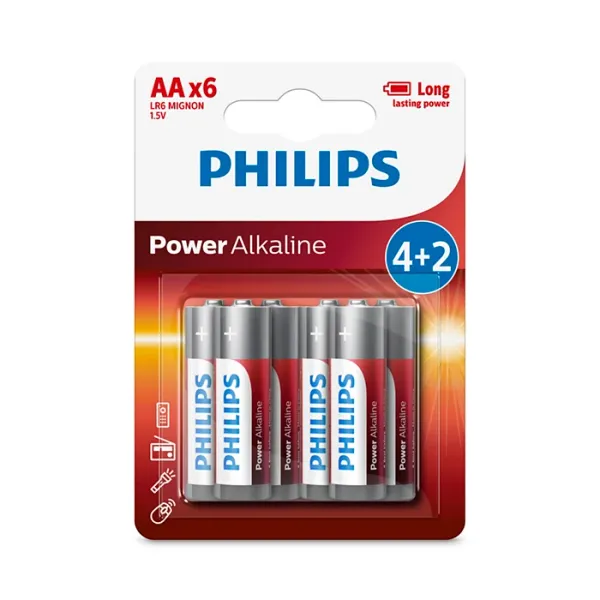 LR6P6BP/10 PHILIPS LR6/ AA Power Alkaline B4+2 image 1