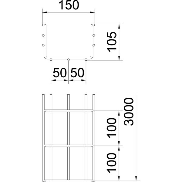 SGR 105 150 FT Mesh cable tray SGR  105x150x3000 image 2