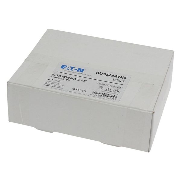 VT fuse-link, medium voltage, 2 A, AC 5.5 kV, 142 x 20.6 mm, back-up, BS, IEC, US, 2E image 9