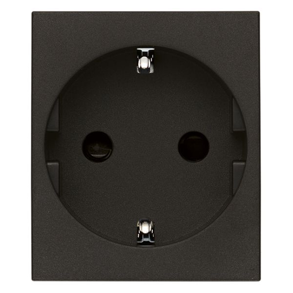 2P+E 16A DE SICURY outlet black image 1