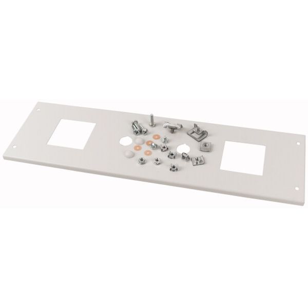 Front cover, +mounting kit, for meter 4x72 +1S, HxW=150 B=600mm, grey image 1