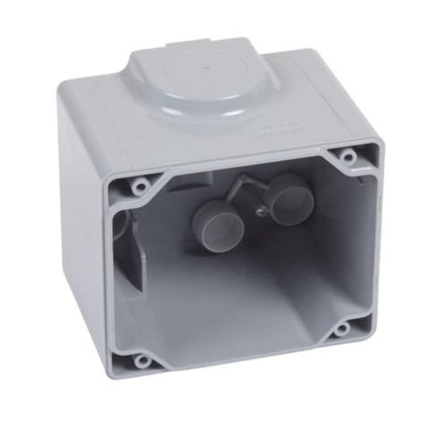 Surface mounting box for one P17 Tempra interlocked switched socket with small flange 16 A image 1