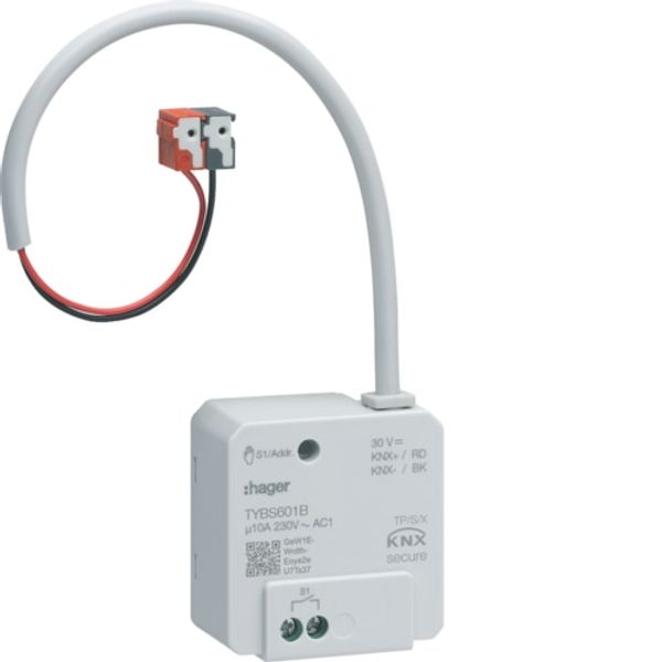 Switch actuator 1-gang, 10A / 230V~, UP, KNX Secure, easy image 1