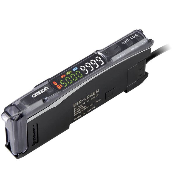 Photoelectric sensor, laser amplifier, 2 output, DC, PNP, system conne image 1