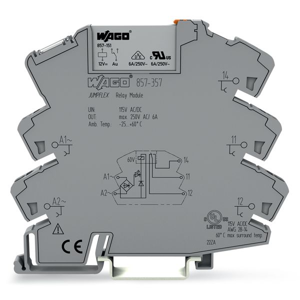 Relay module Nominal input voltage: 115 V AC/DC 1 changeover contact g image 2