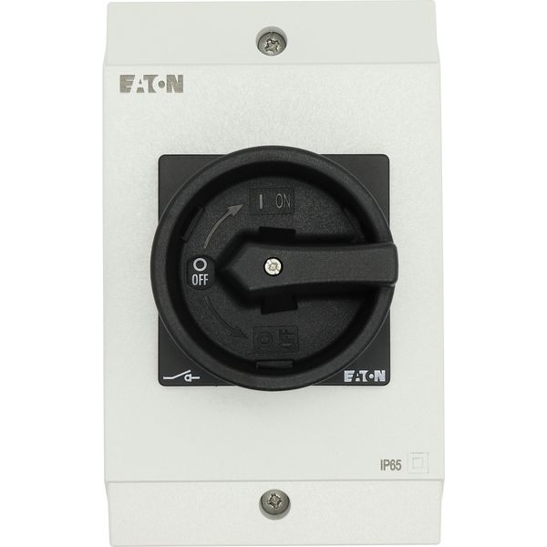 Main switch, T0, 20 A, surface mounting, 3 contact unit(s), 3 pole + N, 1 N/O, 1 N/C, STOP function, Lockable in the 0 (Off) position, hard knockout v image 21