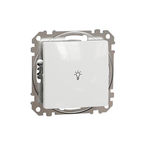 Sedna Design & Elements, 1-way Push-Button 10A Lamp Symbol, professional, white image 3