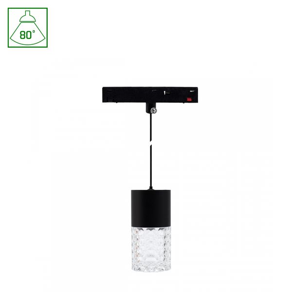 SYSTEM SHIFT BASIC - HANGIT CRYDEGAL LUMINAIRE SUSPENDED 55X110MM (1100MM WIRE) 7W 2700K BLACK image 1