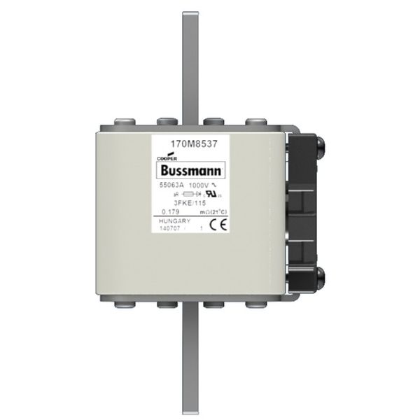 Fuse-link, high speed, 630 A, AC 1000 V, size 3, 76 x 92 x 159 mm, aR, IEC, UL, single indicator image 1