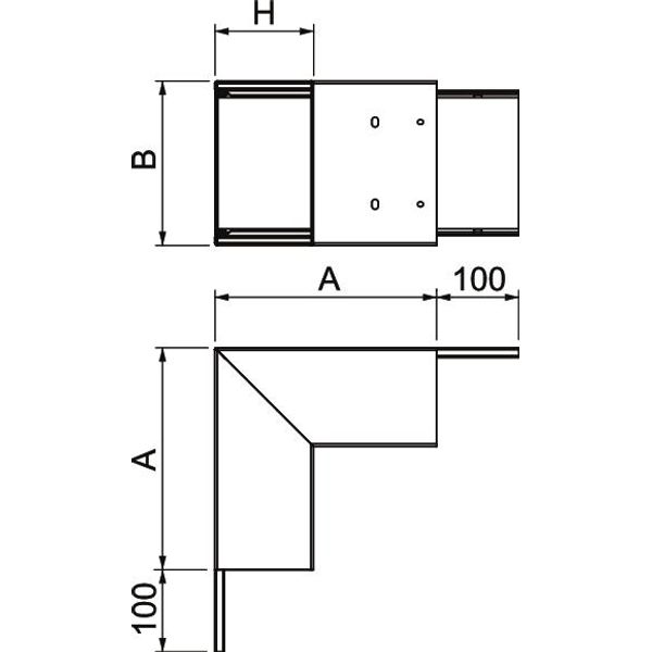 PLM EC 1220 FS External corner with fire protection mesh 370x200x370 image 2