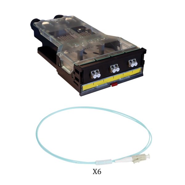 Cassette panel HD modular equipped LC duplex for 6 fibers multimode image 1