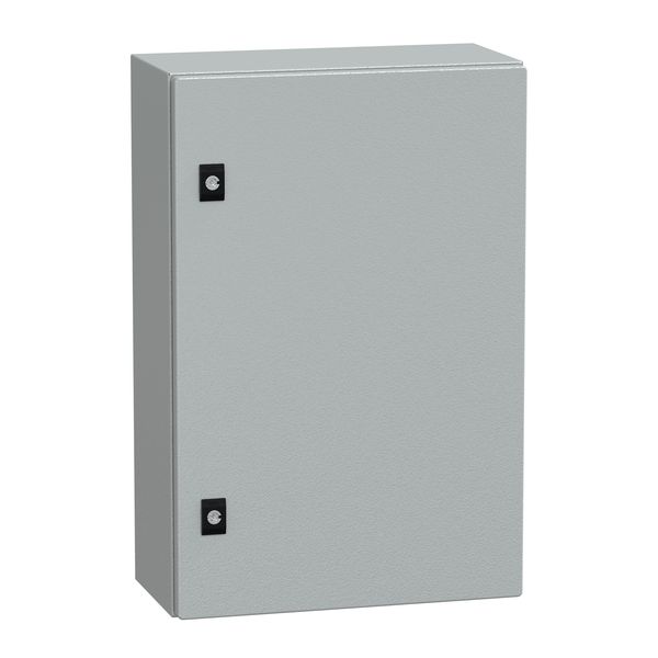 Spacial CRN plain door with mount.plate. H600xW400xD200 IP66 IK10 RAL7035.. image 1