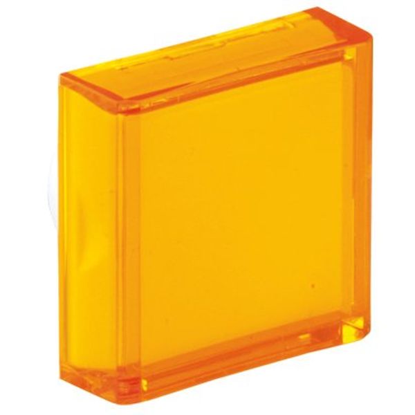 800B 16 mm Push-Button Yellow Lens Cap - Square image 1