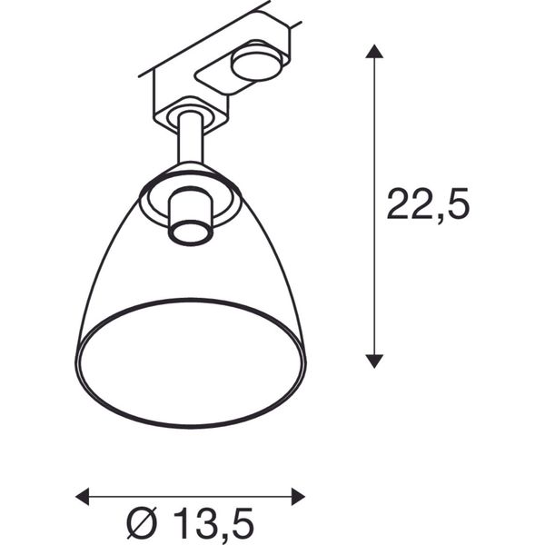 PARA CONE GL GU10, 3 Phasen Spot bambus / transparent image 2