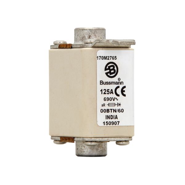 Fuse-link, high speed, 125 A, AC 690 V, size 00, 30 x 62 x 64 mm, aR, IEC, single indicator image 11