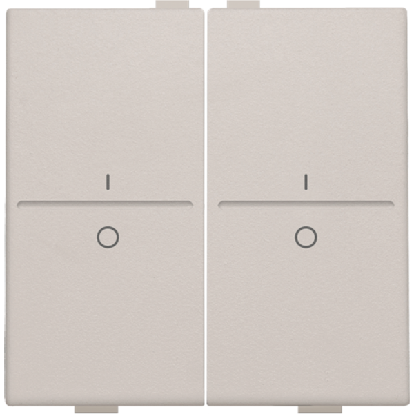 Double key with 'I' and '0' symbols for wireless switch or push button image 1