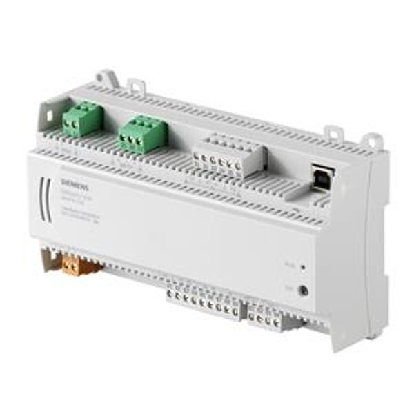 DXR2.M11-101A - Compact room automation station, BACnet/MSTP, 24 V, DIN housing, 1 DI, 2 UI, 2 AO, 6 triac image 1