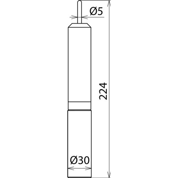 Eaton Holec Magnefix electrode 3-15kV with M8 threaded bolt for PHE4/P image 2