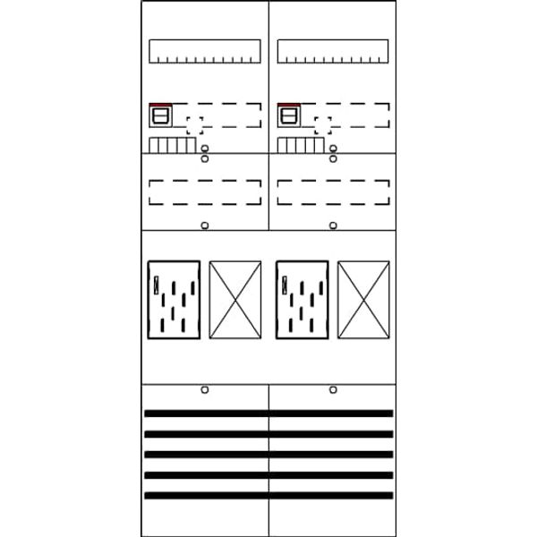 BF27T22 Meter panel, Field width: 2, Rows: 0, 1050 mm x 500 mm x 160 mm, IP2XC image 20