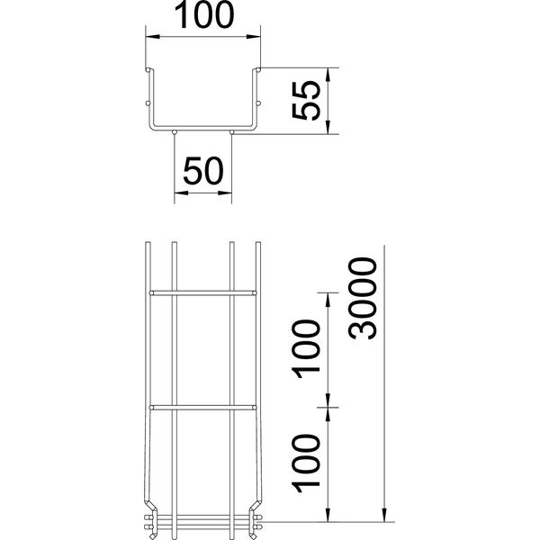 GRM 55 100 G Mesh cable tray GRM  55x100x3000 image 2