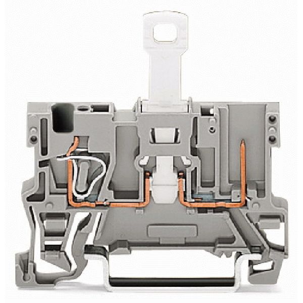 1-conductor/1-pin disconnect carrier terminal block with shield contac image 1