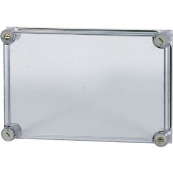 Cap, transparent smoky gray, lockable, HxWxD=250x375x25mm image 2