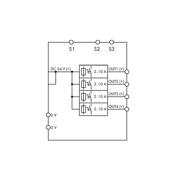 Electronic circuit breaker 4-channel 24 VDC input voltage image 4