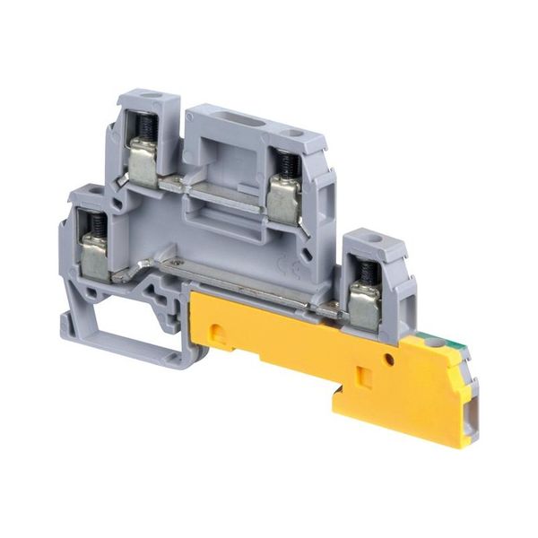 D4/6,A,LLP, SCREW CLAMP, TERMINAL BLOCK, INSTALLATION, GREY, GREEN, YELLOW, 6MM SPACING image 1